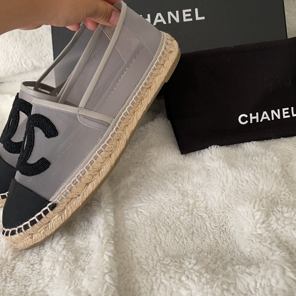 Chanel mesh grosgrain espadrilles - Picture 8 of 9
